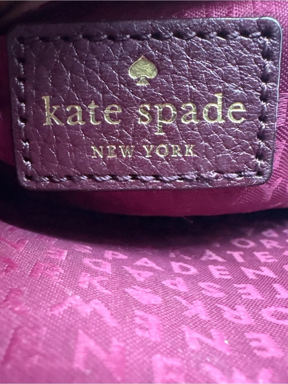 kate spade Two-Tone Burgundy and Tan Top-Handle Satchel